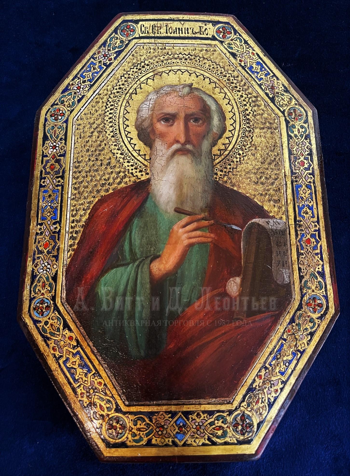 Икона русская антикварная старинная Святой Иоанн Богослов